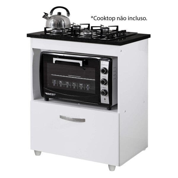 Balcão para Cooktop 1 Porta Basculante Salvia Kaiki Móveis - 2