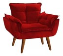 Ver imagem 1 de Poltrona Opala New Base Palito - Vermelho