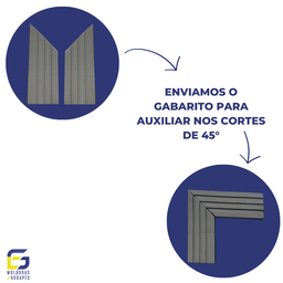 Moldura Roda Meio Ripado Eva Adesivo Lua 5cmx5mm 5 Metros - Cinza - 4