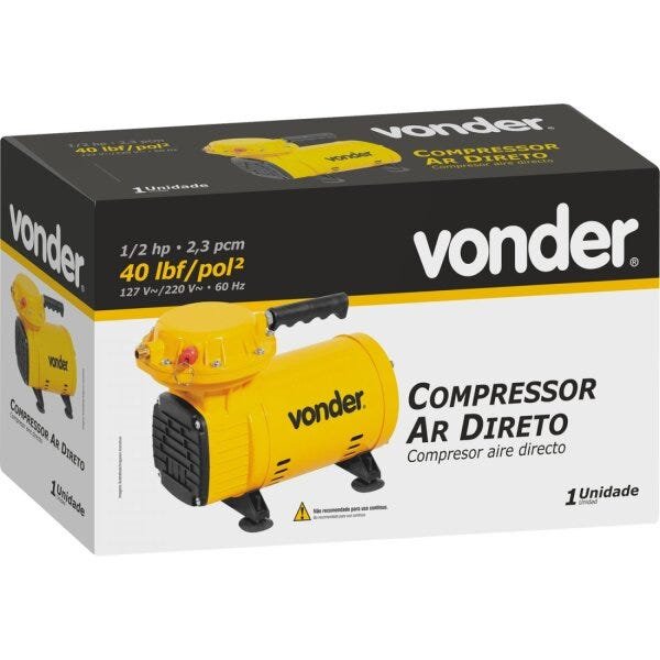 Compressor ar direto 1/2 cv (hp) 2,3 pcm Vonder - 7
