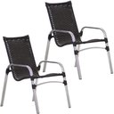 Ver imagem 1 de 2 CADEIRAS EMILLY ALUMÍNIO - Tabaco