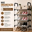 Ver mais imagens de Sapateira Multiuso 4 Prateleiras Estante 12 Pares Lavanderia Quarto Premium