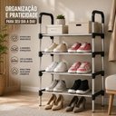 Ver imagem 3 de Sapateira Multiuso 4 Prateleiras Estante 12 Pares Lavanderia Quarto Premium