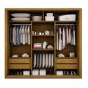 Ver imagem 5 de Guarda-roupa Casal com Espelho 3 Portas de Correr Luna Rufato