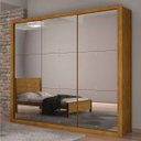Ver imagem 1 de Guarda-roupa Casal com Espelho 3 Portas de Correr Veneza Rufato