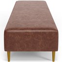 Ver imagem 6 de Puff Decorativo Sala de Estar Bali W01 Pés Palito 190x60cm Couríssimo Marrom - Lyam Decor