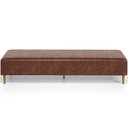 Ver imagem 5 de Puff Decorativo Sala de Estar Bali W01 Pés Palito 190x60cm Couríssimo Marrom - Lyam Decor