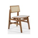 Ver imagem 1 de Cadeira Summer - Acabamento Champagne - Tela Creme Tecido Fit Creme