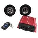 Ver imagem 1 de Caixa de Som Moto Alarme Bluetooth Audio Mp3 Usb Cartao Sd Radio Fm Am Controle Remoto Leva pra Malh