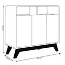 Ver imagem 2 de Buffet Aparador 3 Portas Vicenzo MDP Nature/OffWhite - Gran Belo