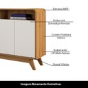 Ver imagem 3 de Buffet Aparador 3 Portas Vicenzo MDP Nature/OffWhite - Gran Belo