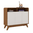 Ver imagem 1 de Buffet Aparador 3 Portas Vicenzo MDP Nature/OffWhite - Gran Belo