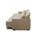 Ver imagem 6 de Sofá sem Caixa Retrátil Reclinável 2,30m Cairo Veludo Bege Mirra Decor