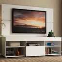 Ver imagem 1 de Rack com Painel Sobreposto para TV até 65 Polegadas Madesa Everest Branco Cor:Branco