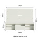 Ver imagem 3 de Rack com Painel Sobreposto para TV até 65 Polegadas Madesa Everest Branco Cor:Branco