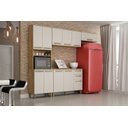 Ver imagem 3 de Cozinha Compacta 4 Peças 11 Portas Alpes Valdemoveis Cinamomo/Off White