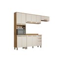 Ver imagem 1 de Cozinha Compacta 4 Peças 11 Portas Alpes Valdemoveis Cinamomo/Off White