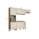 Ver imagem 2 de Cozinha Compacta 4 Peças 11 Portas Alpes Valdemoveis Cinamomo/Off White