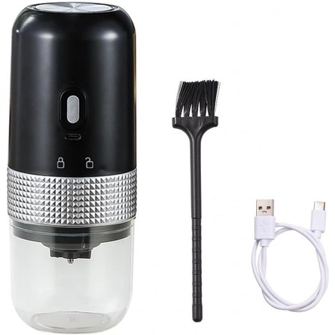 Moedor de Café Elétrico Portátil 13w Usb Recarregável Configuração Ajustável sem Fio Moedor de Grãos