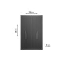 Ver imagem 2 de Guarda Roupa Solteiro 4 Portas e 2 Gavetas Ph 1805 Branco - Herval