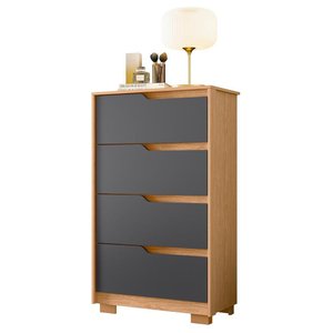 Cômoda Sole 4 Gavetas Freijó/titanium - Móveis Albatroz