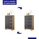 Ver imagem 3 de Cômoda Sole 4 Gavetas Freijó/titanium - Móveis Albatroz