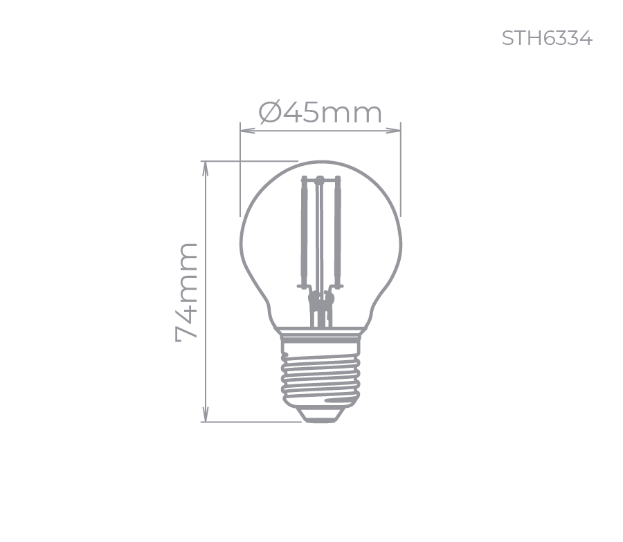 2W MINI BULBO VINTAGE FILAMENTO STH6334/24 STELLA - 2