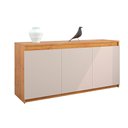 Ver imagem 1 de Buffet Aparador Sala de Jantar Estar 3 Portas Onix Mel com Off White