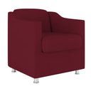 Ver imagem 1 de Poltrona Decorativa Tilla Reforçada Sala, Consultório – Balaqui Decor Cor:Marsala