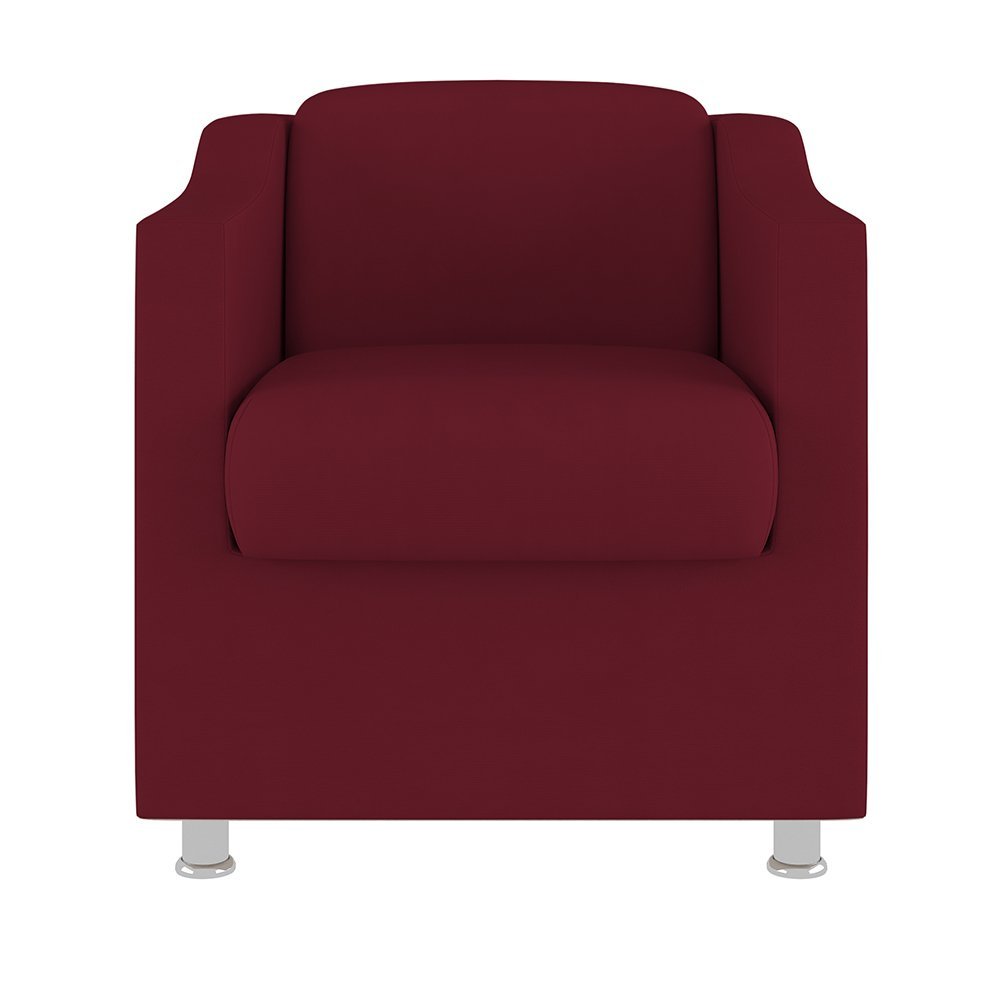 Poltrona Decorativa Tilla Reforçada Sala, Consultório – Balaqui Decor Cor:Marsala - 3