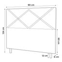 Ver imagem 3 de Cabeceira Cama Box Solteiro Cairo 90cm ano Marrom - Abmaza