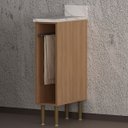 Ver imagem 2 de Balcão Porta Toalhas para Cozinha 20cm Freijó Cz3130