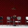 Papel de Parede Poá Vermelho Escuro com Bolinhas Brancas - 3,3m - 1