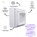 Ver imagem 2 de Trio de Nicho Quadrado Branco de Mdf para Vinho