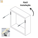 Ver imagem 3 de Trio de Nicho Quadrado Branco de Mdf para Vinho