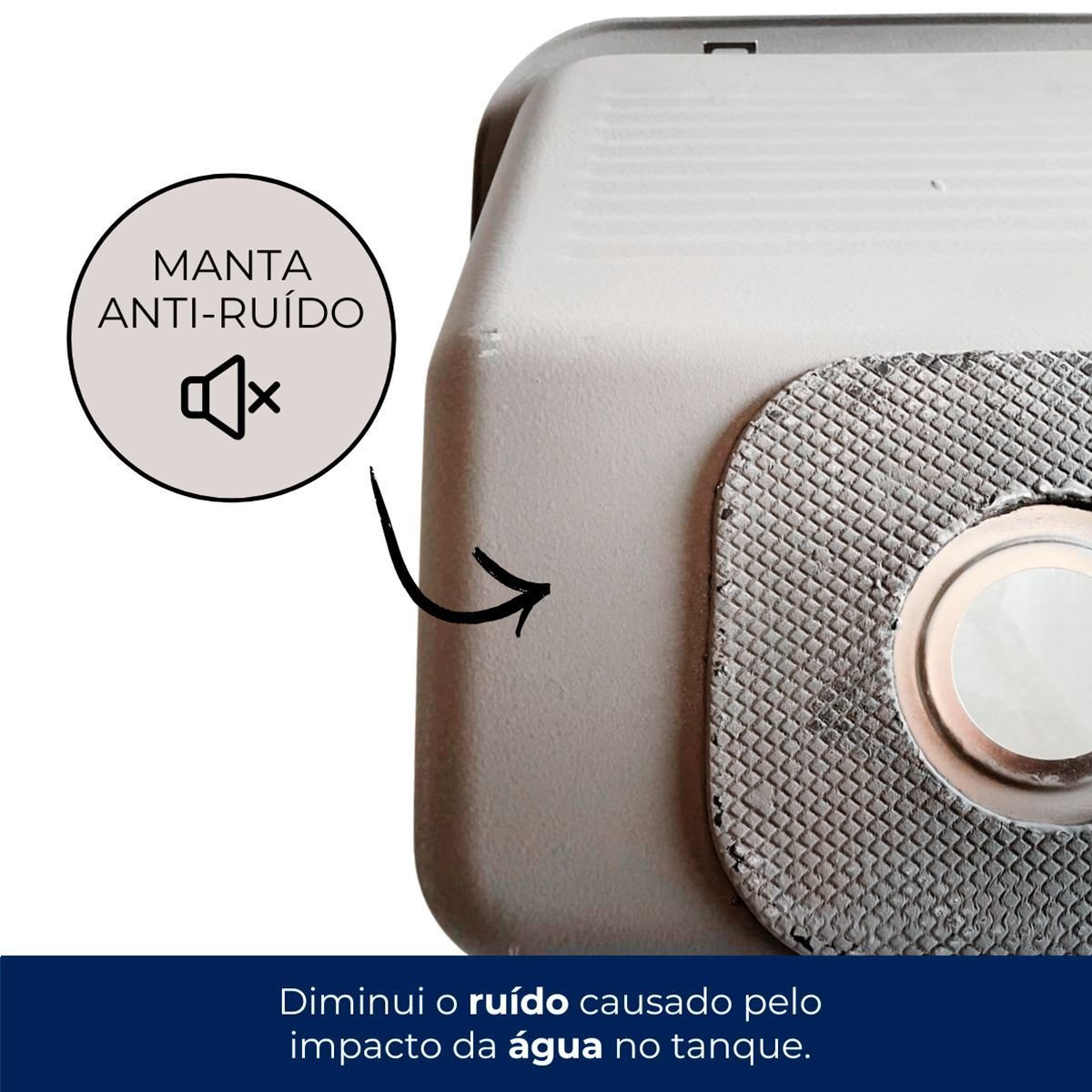 Tanque Aço Inox 45x45 de Lavanderia Antirruído Escovado Completo Brinovar - 5