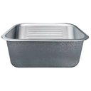 Ver mais imagens de Tanque Aço Inox 45x45 de Lavanderia Antirruído Escovado Completo Brinovar