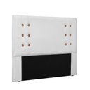 Ver imagem 1 de Cabeceira Gênova Para Cama Box Casal 140 cm Corino Branco - D’Rossi
