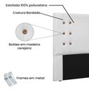 Ver imagem 3 de Cabeceira Gênova Para Cama Box Casal 140 cm Corino Branco - D’Rossi