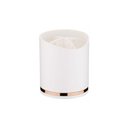 Ver imagem 2 de Porta Utensílios em Plástico Eleganza 13x15cm Future Branco e Rose Gold