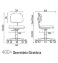 Ver imagem 2 de Cadeira Giratória Secretária Preta