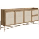 Ver imagem 1 de Aparador Buffet para Sala de Jantar 183cm Industrial Indy A03 Hanover Dourado - Lyam Decor
