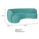 Ver imagem 3 de Sofá Curvo 2 Lugares Sala de Estar Recepção Noruega 150cm Linho - Doce Sonho Móveis Sala de Estar,ha