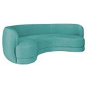 Ver imagem 1 de Sofá Curvo 2 Lugares Sala de Estar Recepção Noruega 150cm Linho - Doce Sonho Móveis Sala de Estar,ha