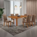 Ver imagem 2 de Mesa de Jantar Isadora 180 cm Tampo MDF Canto Copo Laminado com 6 Cadeiras Lira