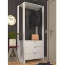 Ver imagem 1 de Estante Closet com 3 Gavetas e 1 Cabideiro - Branco