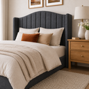 Ver imagem 3 de Cabeceira Cama Box Casal King 195cm Zoe Estofada Boucle Moderna