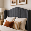 Ver imagem 2 de Cabeceira Cama Box Casal King 195cm Zoe Estofada Boucle Moderna