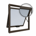 Ver imagem 4 de Janela Maxim-Ar 100CMX60CM em Alumínio Bronze com Vidro Jateado