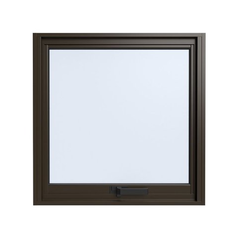 Janela Maxim-Ar 100CMX60CM em Alumínio Bronze com Vidro Jateado